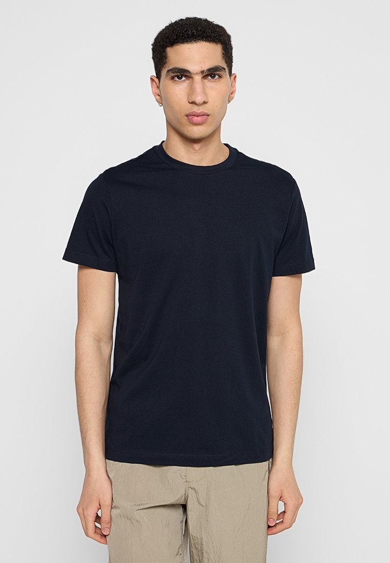 Mango T-shirt basic donkerblauw