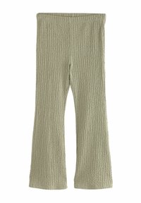 Next - REGULAR FIT TEXTURED FLARED - Tamprės – kelnės - khaki green Miniatiūros vaizdas 1