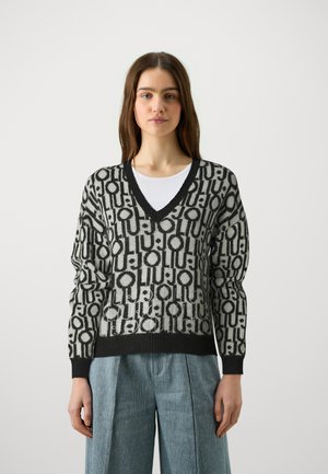 CHIUSA - Maglione - black/white
