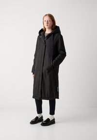 Marc O'Polo PADDED WITH HOOD DRAWSTRING AT WAIST - Parka - black