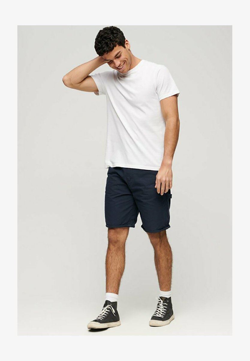 Superdry Pantaloncini Uomo Originali - Blu Navy Spiaggia, Taglia M