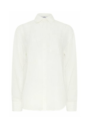 Long Tall Sally SHEER LONG SLEEVE  - Button-down blouse - ivory