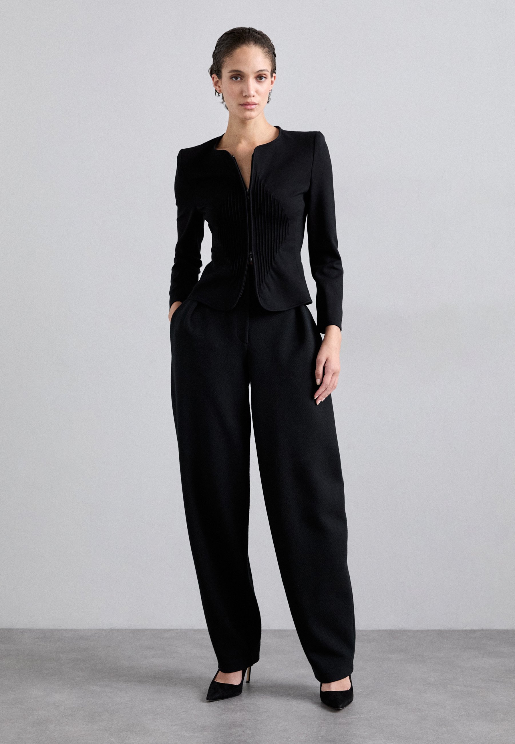Emporio Armani TROUSER - Trousers - black - Zalando.co.uk