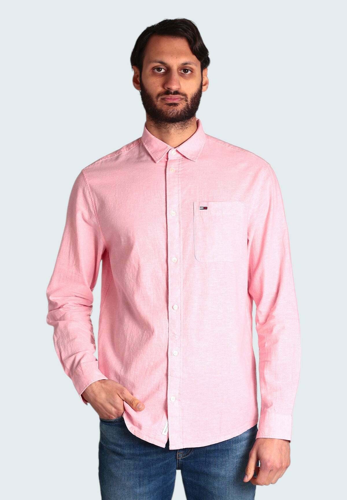 jeans hemd rosa