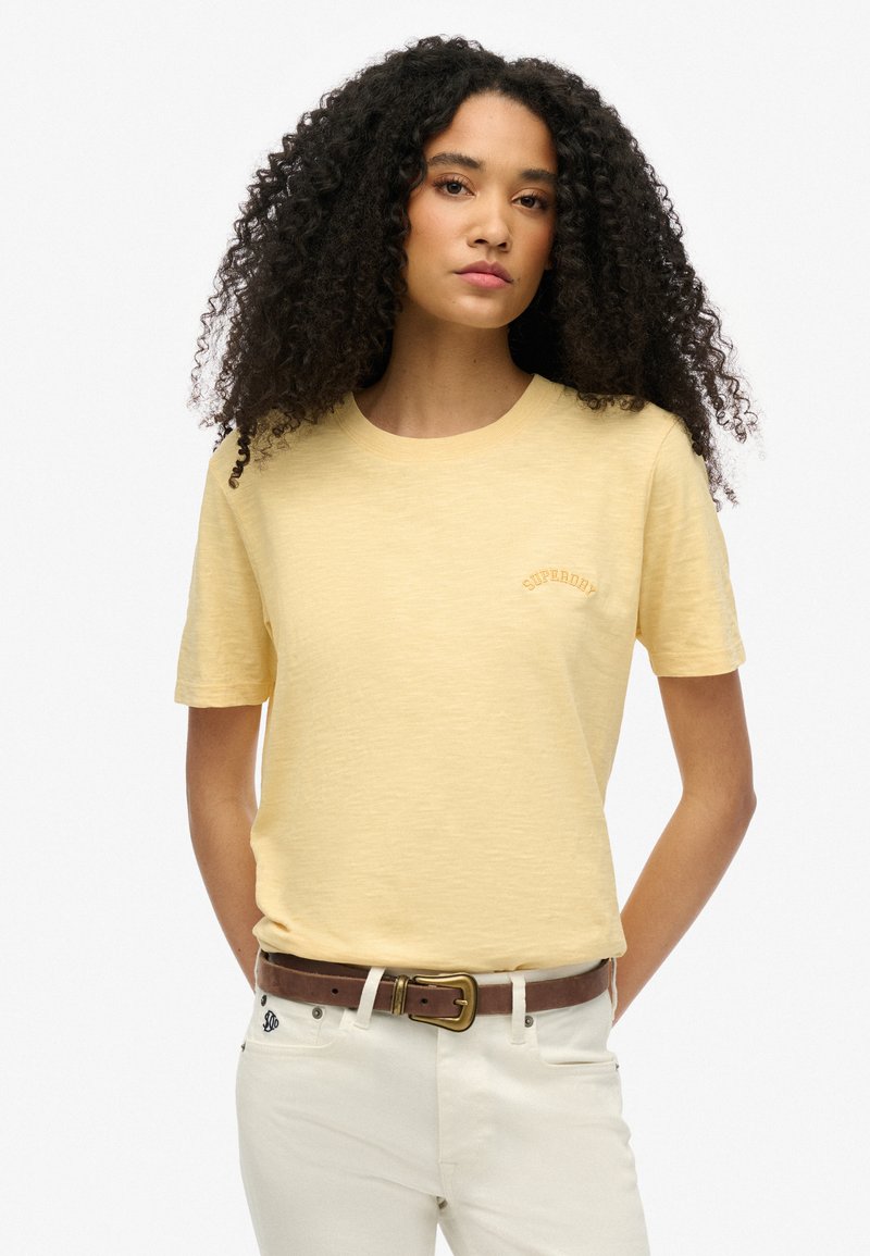 Superdry & Co ESSENTIAL LOGO WASHED  - T-shirts basic - straw yellow