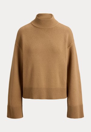 Lauren Ralph Lauren, WOOL-BLEND MOCKNECK SWEATER - Пуловер - camel