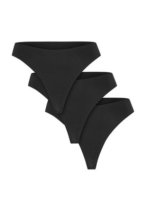 LASERCUT TANGA 3-PACK - Perizoma - black black black