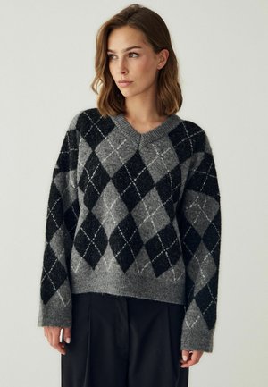 Noella, N-LAI KNIT - Пуловер - black grey mix