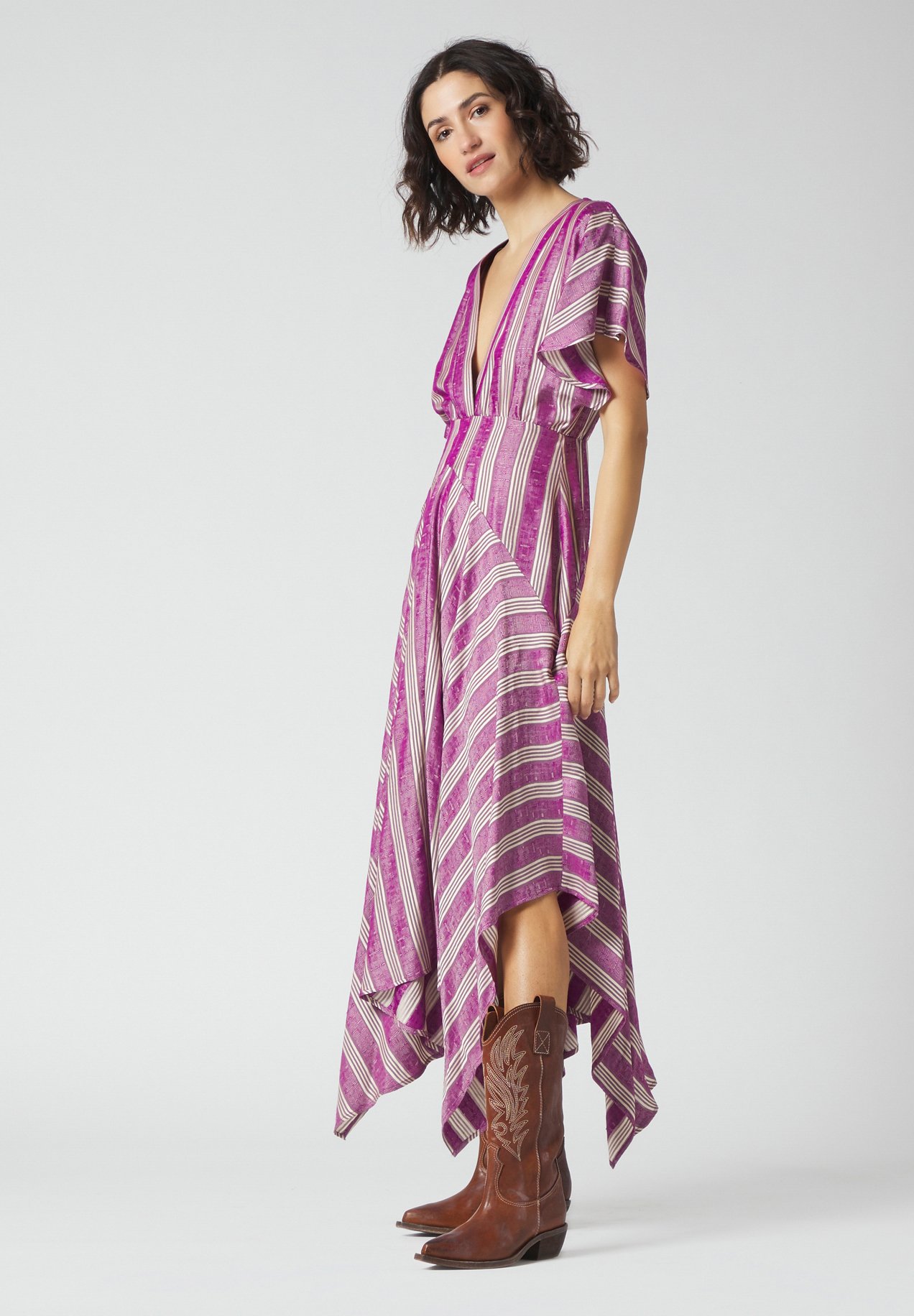 Manila Grace Vestito lungo - uva/viola - Zalando