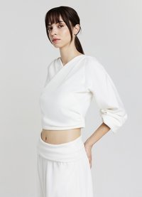 Calliope INCROCIATA CON ARRICCIO - Sweatshirt - gesso