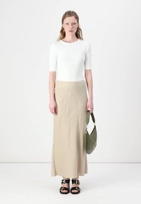 Samsøe Samsøe SAAGNETA LONG SKIRT - Gonna lunga - white pepper