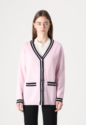 BUTTON LONG CARDIGAN - Kardigan - pink