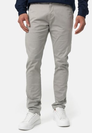 INDICODE JEANS, INDICODE JEANS CHINO LANGE HOSEN PANTS CHERRY - Chino - light grey