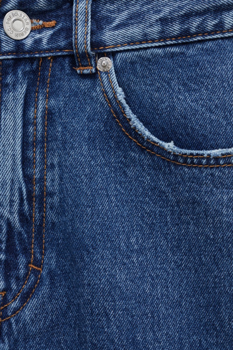 Damen Skinny | PULL&BEAR MOM FIT Jeans Straight Leg dark-blue denim - YM94070 Damen Skinny | PULL&BEAR MOM FIT Jeans Straight Leg dark-blue denim - YM94070