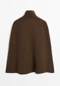 HIGH NECK COAT - Jumper - brown