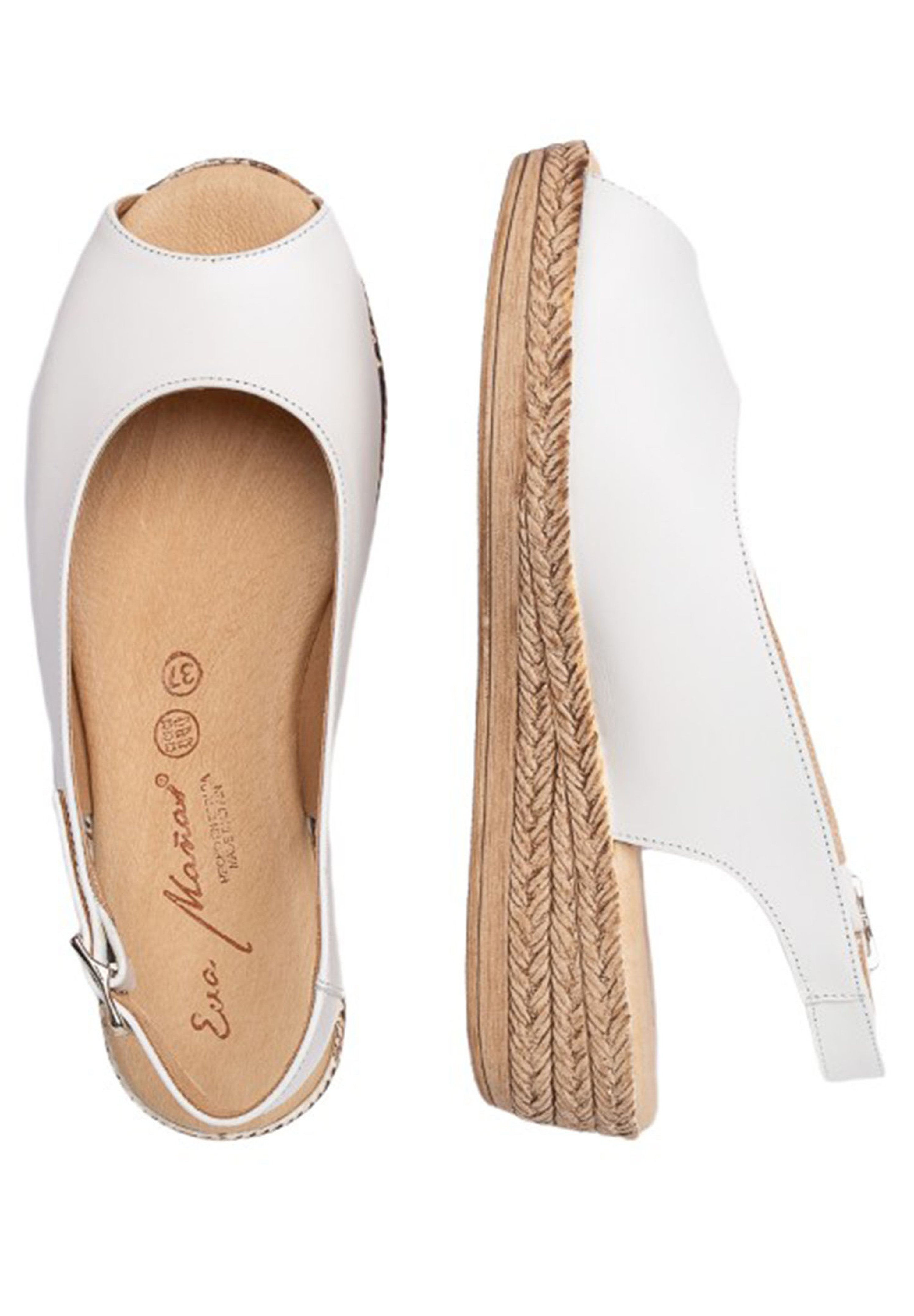 Eva Mañas Sandalias de cuña - blanco - Zalando.es
