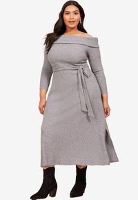 Curves Like These BARDOT - Abito in maglia - grey