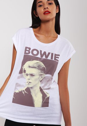 DAVID BOWIE - Nyomott mintás póló - white