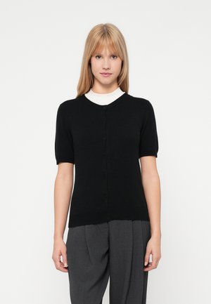 PCNORA O NECK CARDIGAN - Cardigan - black