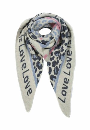 Faera LEOPARDENMUSTER DREIECK ANIMAL LOVE MIT COZY OBERFLÄCHE - Scarf - blau