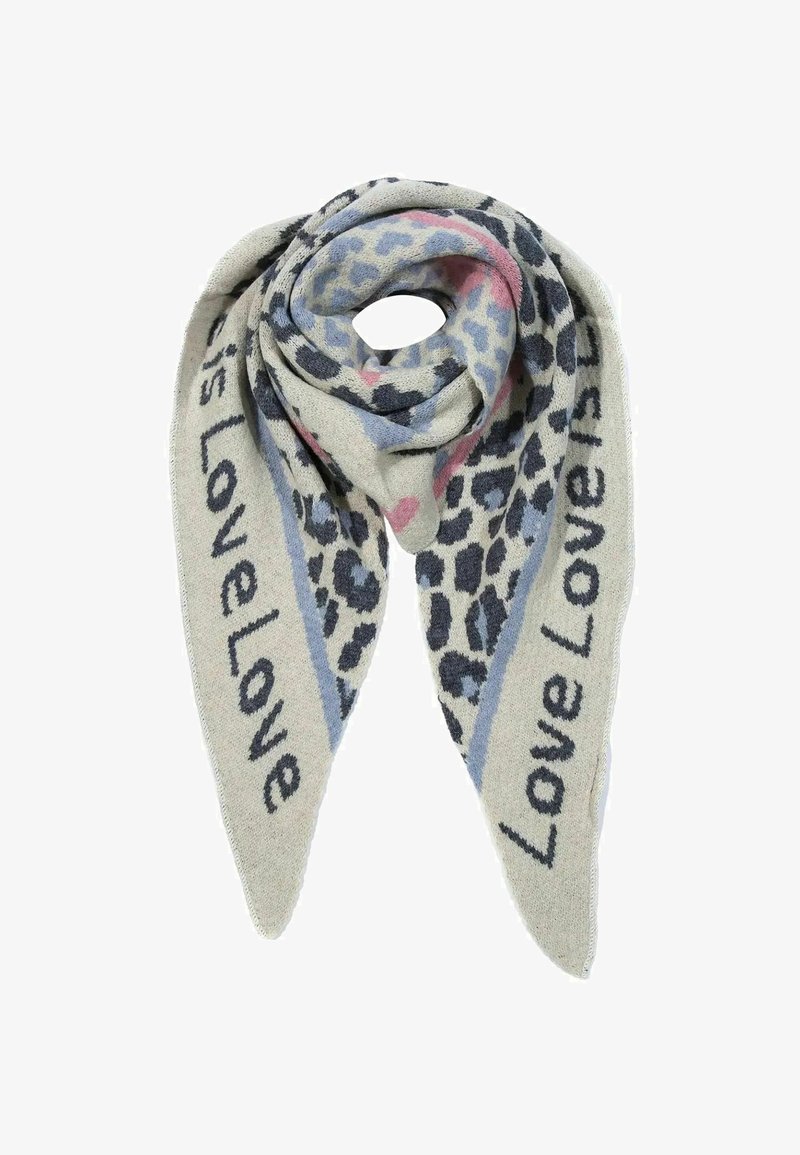 Faera LEOPARDENMUSTER DREIECK ANIMAL LOVE MIT COZY OBERFLÄCHE - Scarf - blau