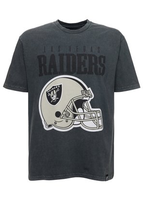 NFL RAIDERS HELMET WASHED - Print T-shirt - black