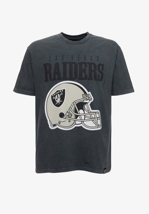 Re:Covered NFL RAIDERS HELMET WASHED - T-shirt med print - black