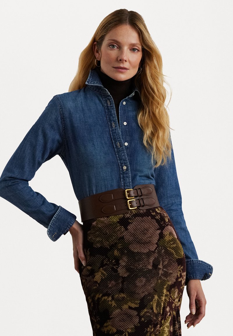 Lauren Ralph Lauren Petite CLASSIC FIT DENIM SHIRT - Πουκαμίσα με κουμπιά - harvest wash
