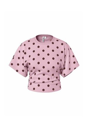 Pieces, T-SHIRT PCALLI FITTED - T-shirt imprimé - roseate spoonbill