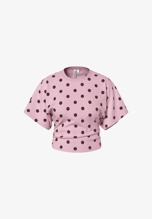 Pieces, T-SHIRT PCALLI FITTED - T-shirt imprimé - roseate spoonbill