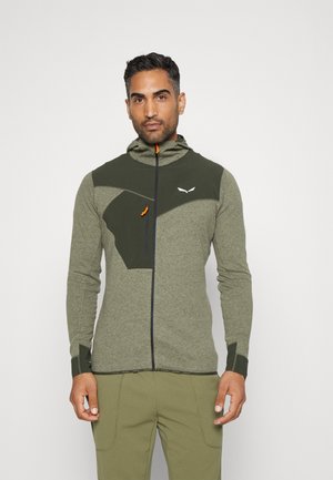 PUEZ DRY HOOD TEE - Treningsjakke - dark olive melange