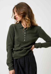 Authentic Cashmere Poloshirt - khaki