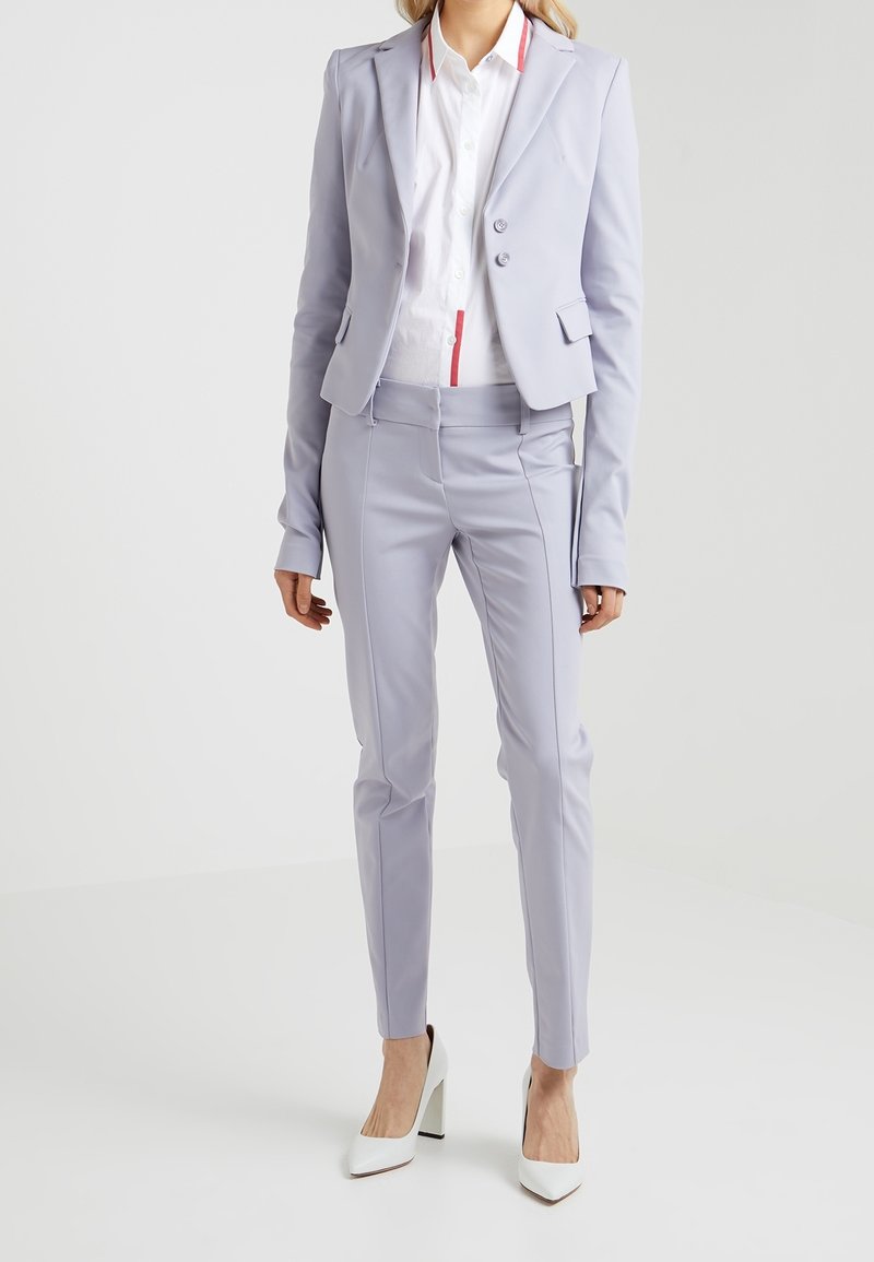 Pantalon élégant Patrizia Pepe Gris à Lacets - Taille Italienne 44 (environ 38 FR) - Occasion Très Bon état