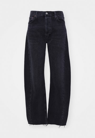 Agolde LUNA PIECED - Jean droit - washed black