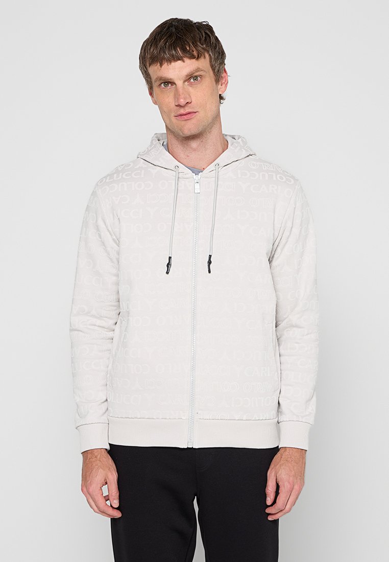 carlo colucci Sweater met rits lichtgrijs carlo colucci Sweater met rits lichtgrijs