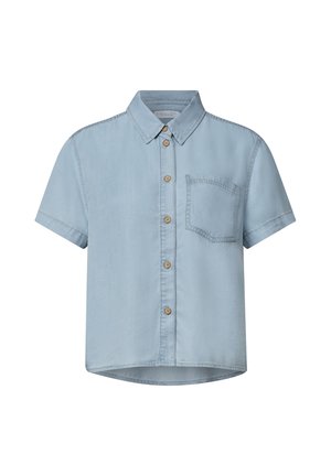 Street One Studio, SHORT-SLEEVE BLOUSE MADE OF LYOCELL - Chemisier - soft light blue wash
