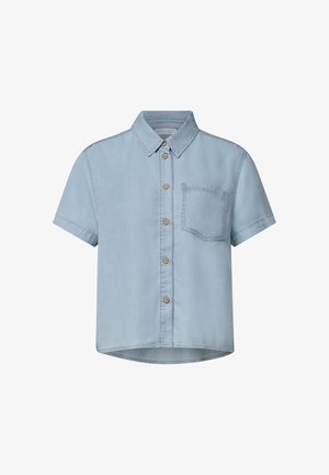 Street One Studio, SHORT-SLEEVE BLOUSE MADE OF LYOCELL - Chemisier - soft light blue wash