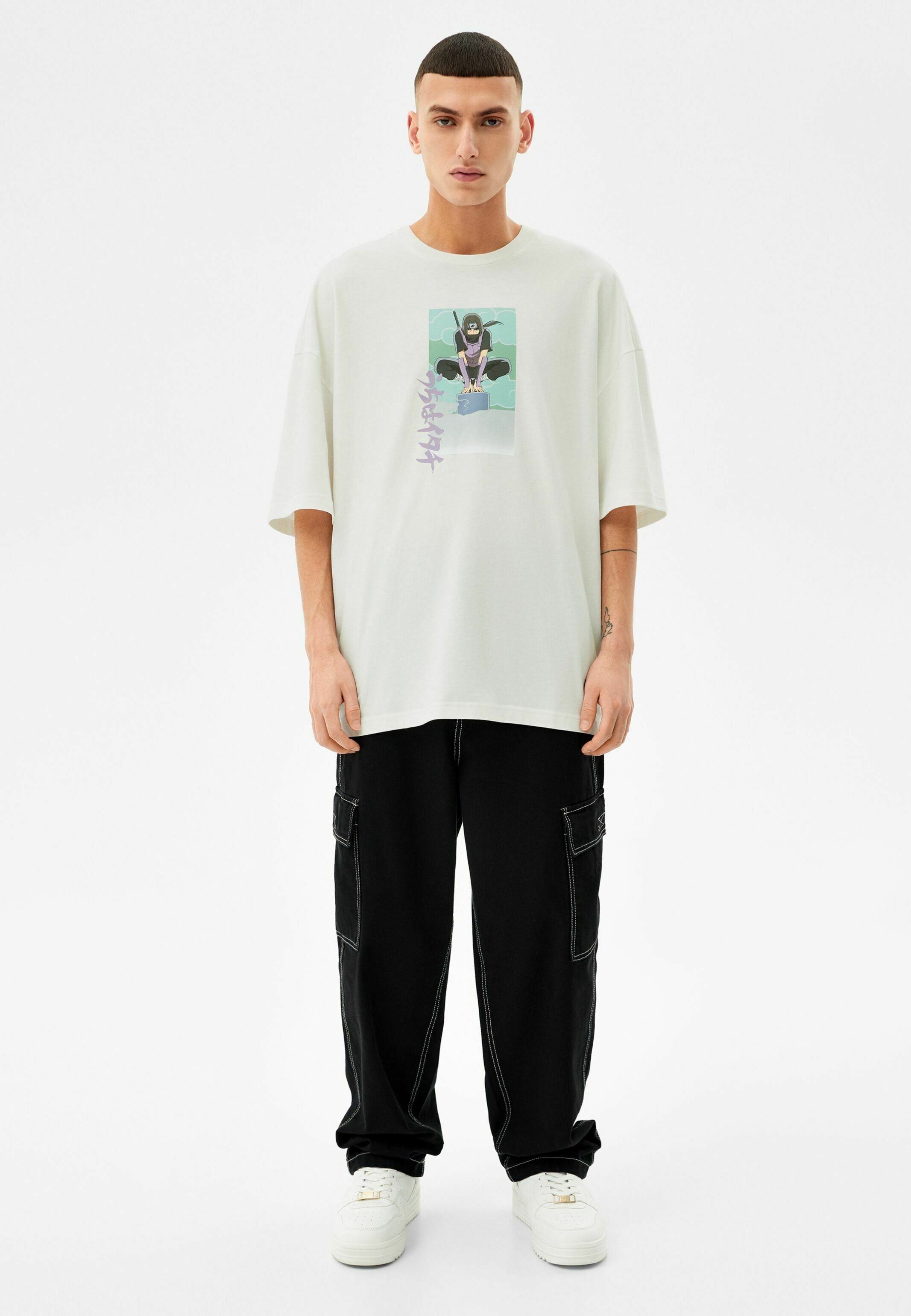 Bershka EXTRA LOOSE NARUTO - Maglietta a manica lunga - white/bianco -  Zalando.it