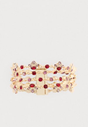 DRAMA MULTI ROW FLEX - Bracelet - gold-coloured/red/multi-coloured