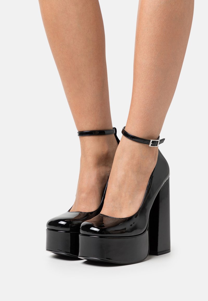 Walk London PHOENIX ANKLE STRAP COURT PLATFORM Platform heels black