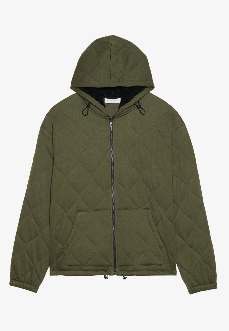 Pier One Sweater met rits kaki Pier One Sweater met rits kaki