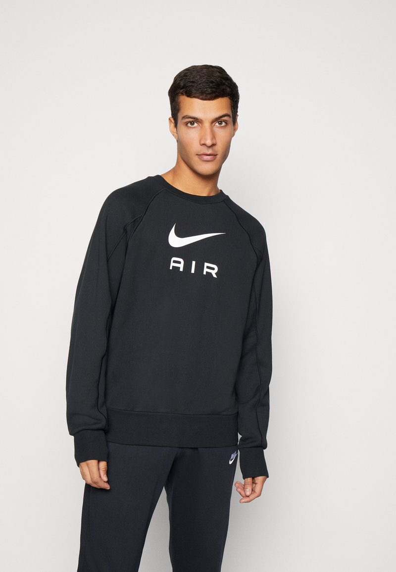 Nike Sportswear AIR CREW - Sweatshirt - black/white/schwarz - Zalando.at