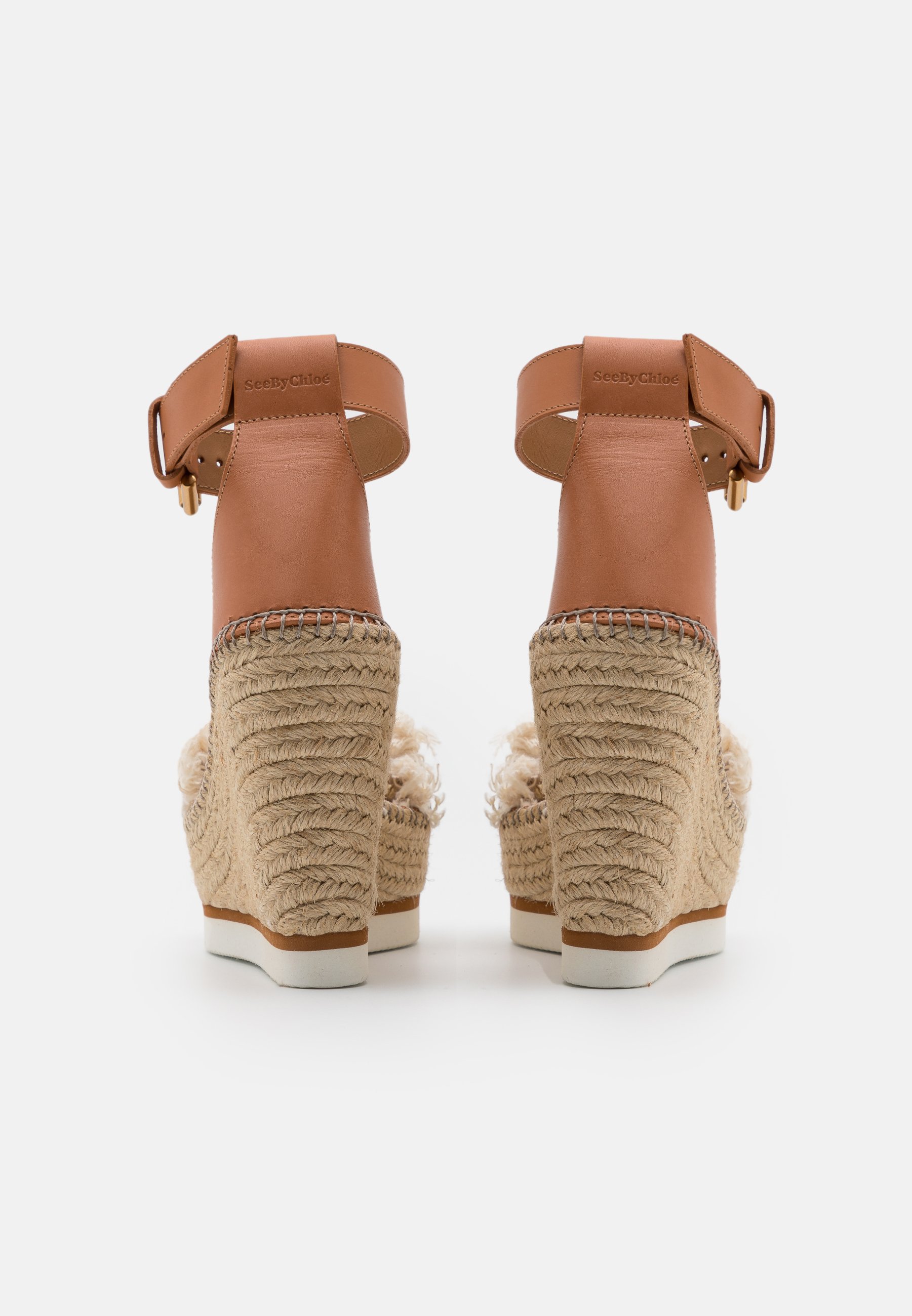 See by Chloé GLYN WEDGE - Sandalen met hoge hak - natural/crème - Zalando.nl