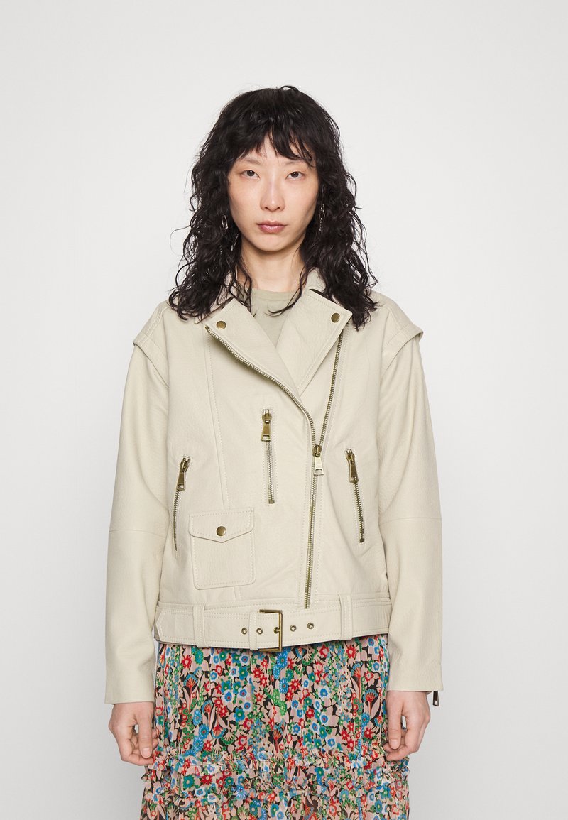 Ted Baker VALERII Leather jacket ivory off white