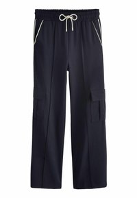 Next SIDE STRIPE WIDE LEG  - Cargobyxor - navy blue