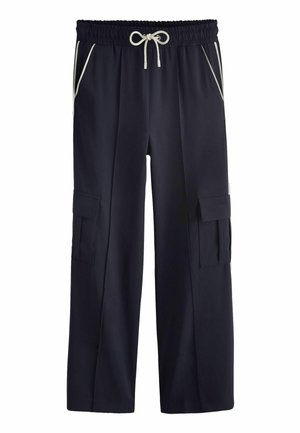 SIDE STRIPE WIDE LEG  - Pantalones cargo - navy blue