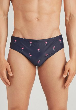 Briefs - schwarz stampa fenicotteri blu intenso