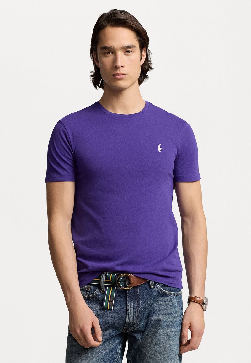 Polo Ralph Lauren CUSTOM SLIM FIT JERSEY CREWNECK T-SHIRT - Basic póló - purple cactus