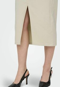 ONLY SIRI FRONT SLIT - Puzdrová sukňa - ecru