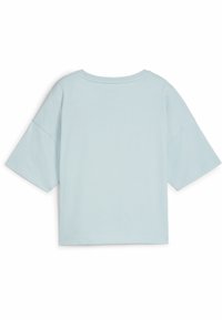 Puma CROPPED LOGO TEE - Apdrukāts T-krekls - turquoise surf